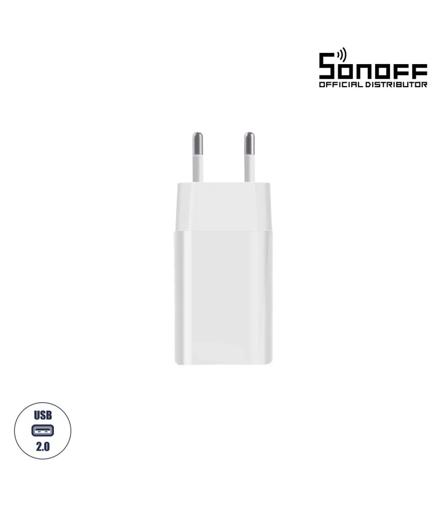 GloboStar® 80108 SONOFF Power DC 5V-2A AC 100-240V Type E-F Adapter for Smart Lighting & Home Security Gateway Support ZB Bridge - RF BridgeR2 433 - ZB Bridge Pro